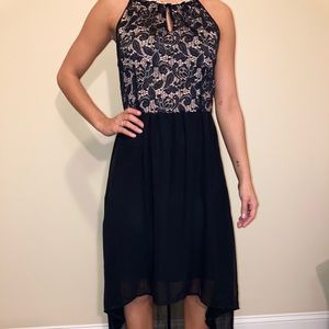 High-Low  Black Party Dress